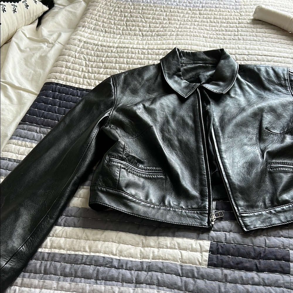Black Leather Women's Jacket